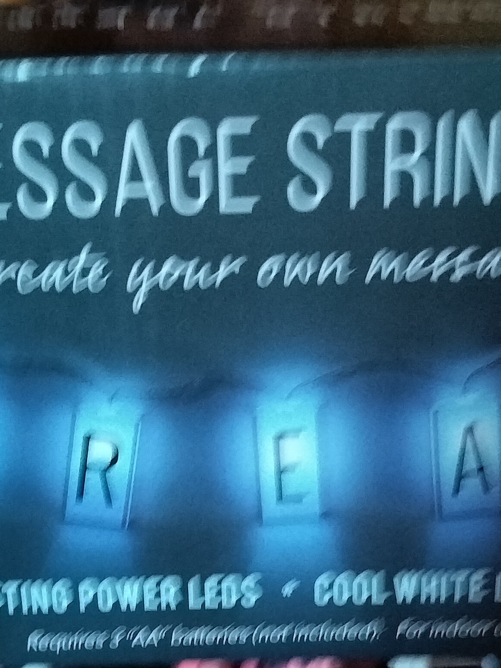 Cool White Message String Lights - Personalize Your Message